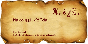 Makonyi Éda névjegykártya
